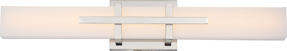 Nuvo Grill LED Double Wall Sconce Light Fixture, Polished Nickel