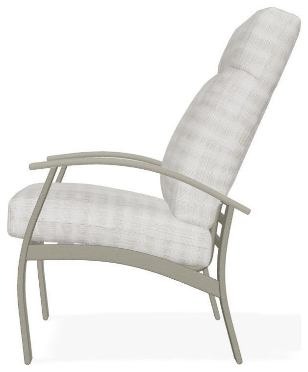 Belle Isle Cushion Outdoor Armchair, Illusion Plaid Birch/Storm
