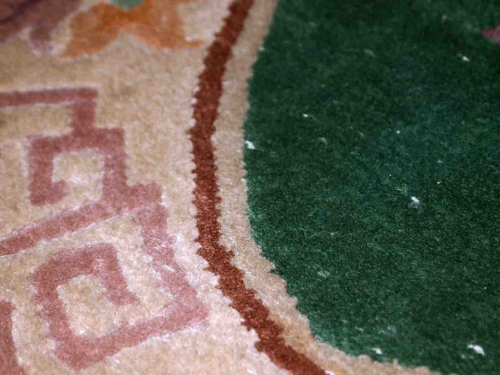 Handmade antique Art Deco Chinese rug 2.6' x 5.2' (81cm x 159cm) 1930s