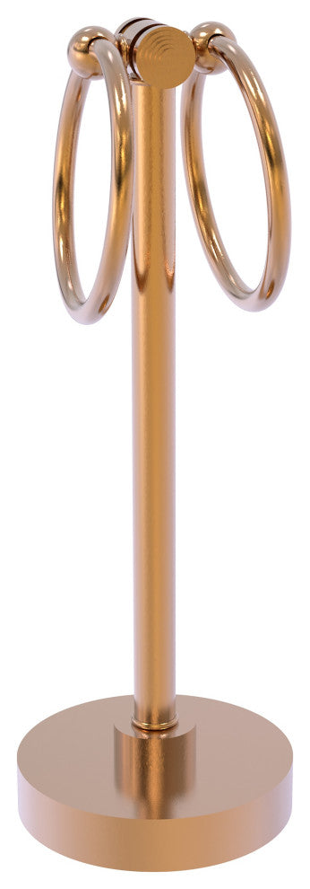 Southbeach Vanity Top 2 Towel Ring Guest Towel Holder, Brushed Bronze