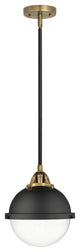 Innovations 288-1S-BAB-HFS-82-BK Hampden 1 Light 9" Mini Pendant, Matte Black