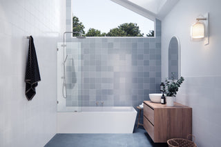 58.25"x20" Frameless Shower Bath Fixed Panel, Brushed Nickel