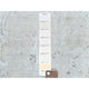 Cropped Thin, Hand Knotted, Ivory, Vintage Persian Kerman, Wool Rug 8'8" x 12'0"