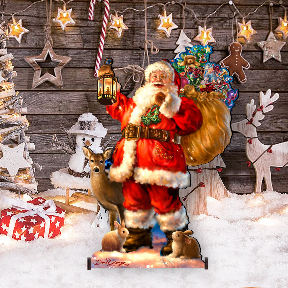 Woodland Santa Home and Outdoor Decor by Dona Gelsinger