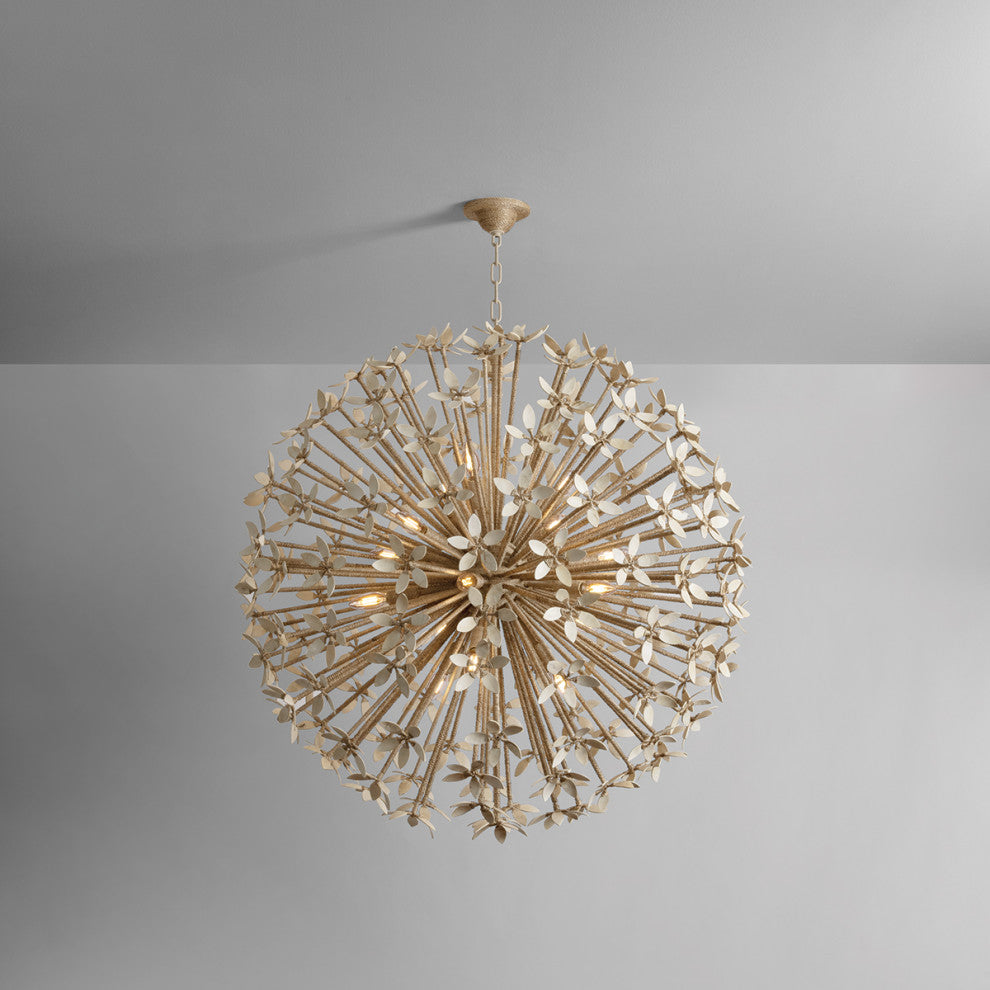 Corbett Lighting Corfu Chandelier, Ivory Coco, 40"Dx39.75"H