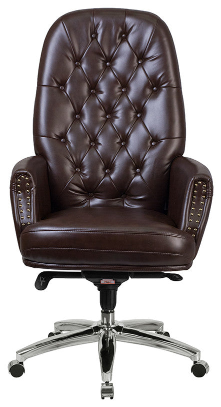 Brown High Back Leather Chair