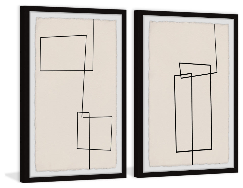 Unbroken Lines Diptych, 2-Piece Set, 16x24 Panels