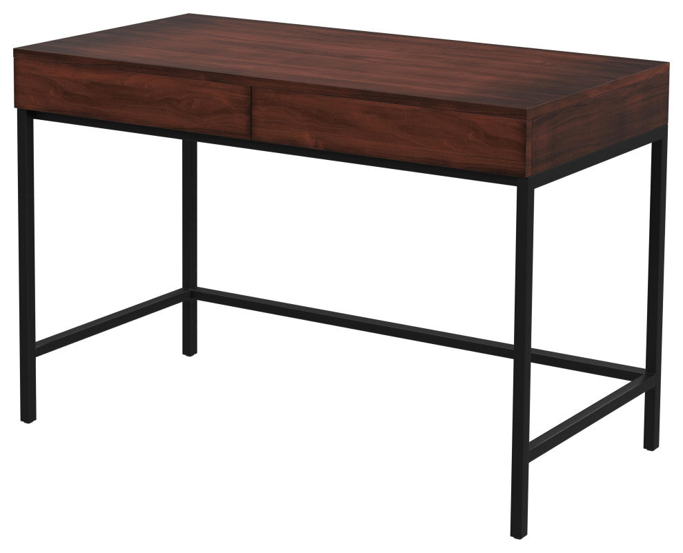 Carl 45" Wood and Metal Writing Desk
