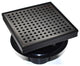 HEATGENE Square Shower Drain With Flat Cover and Base Flange, Venetian Bronze, 6