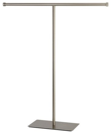 Kingston Brass T-Shape Towel Rack, Brushed Nickel