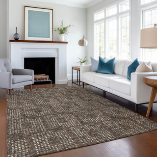 Premium Machine Washable Mayfield AMF33 Brown 10' x 14' Rug