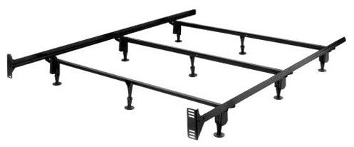 Queen Size Sturdy Metal Bed Frame With 9-Legs And Headboard Brackets