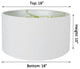White Linen Shallow Drum Premiere Lampshade 18x18x10