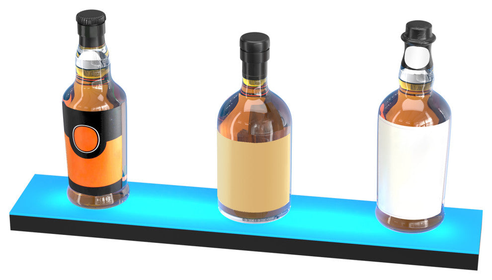 VEVOR LED Lighted Liquor Bottle Display Bar Shelf RF & App Control 24" 1-Step