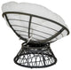 Papasan Chair, White/Black