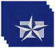 Night Star, Geometric Print Placemat, Royal Blue (Set of 4), 18 x 14"