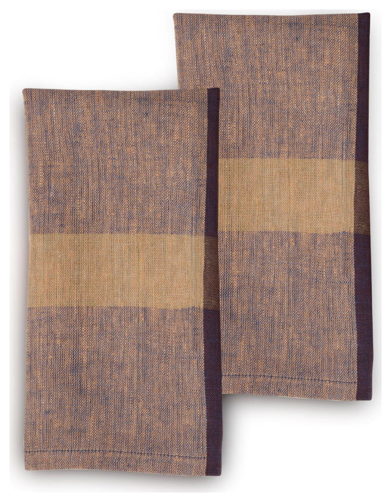 WILD RICE. Flax Linen Napkins. Set of 2. Handwoven