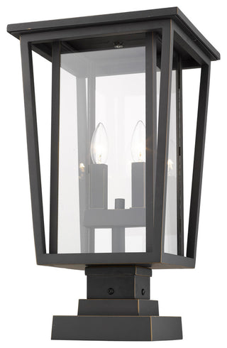 Z-Lite 571PHBS-SQPM Seoul 2 Light 21" Tall Outdoor Pier Mount - Oil Rubbed