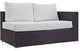 Espresso White Convene Outdoor Patio Right Arm Loveseat