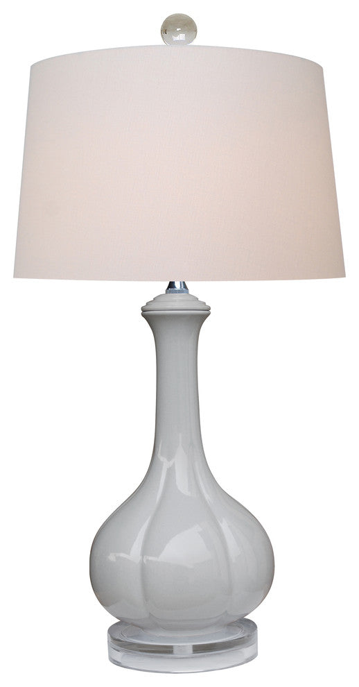 Porcelain Gray Hex Lamp