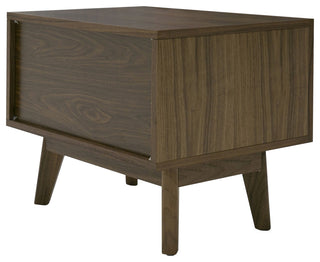 Modrest Abelard Mid-century Walnut Nightstand