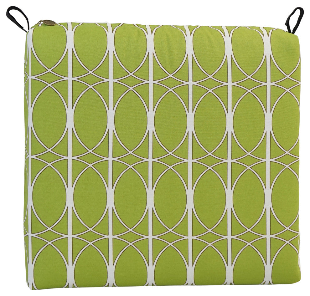 20"X19" Patterned Outdoor Chair Cushions, Set of 2, Maxfield Leaf