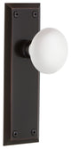 New York Plate Passage Door Knob, Timeless Bronze