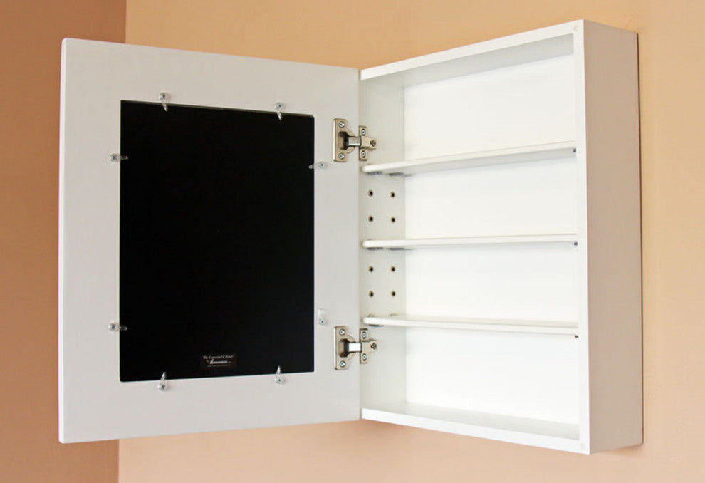 Wall Mount Mirrored Medicine Cabinet, White