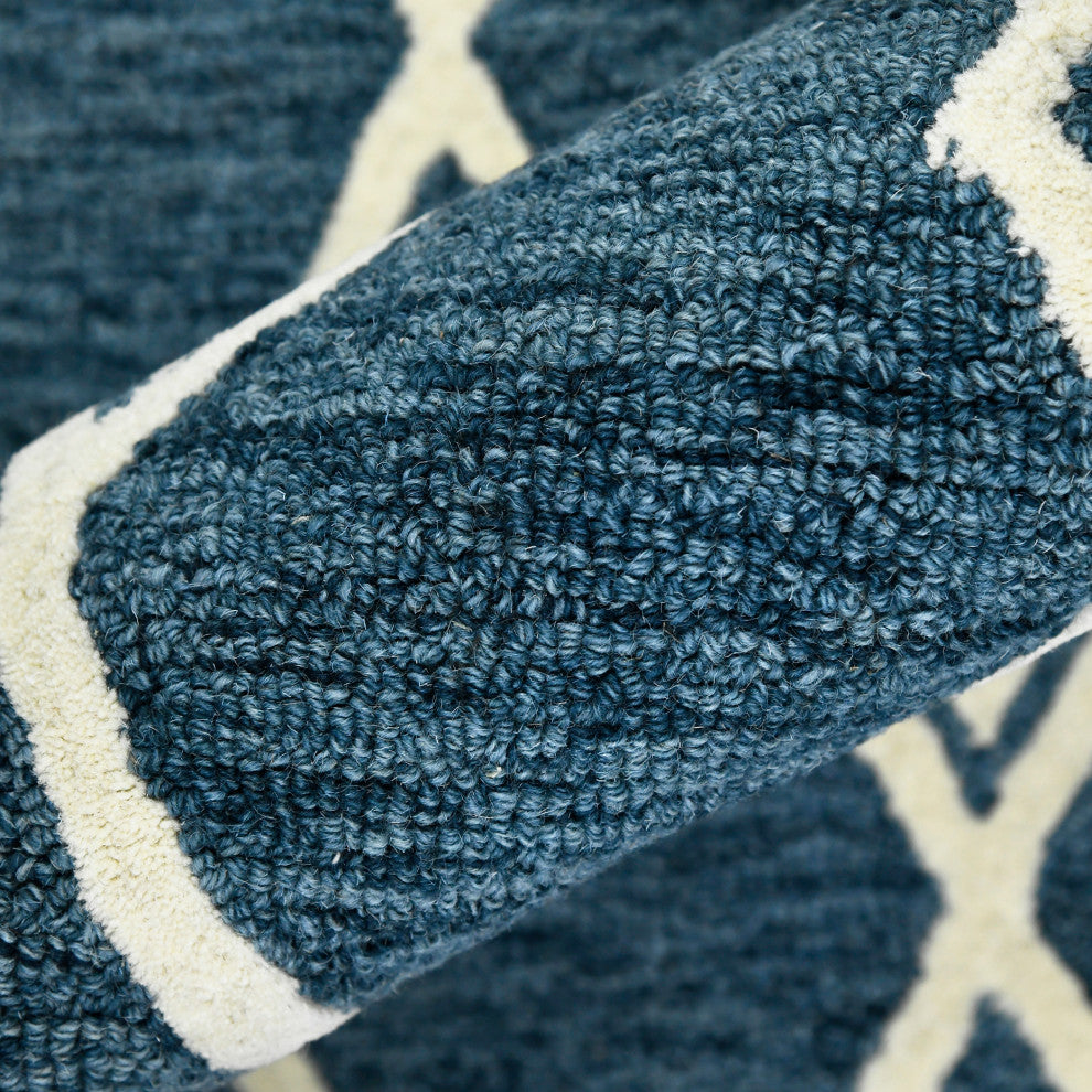 Vista Raton Area Rug, Navy, 8' x 10', Geometric