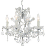 Crystorama 4474-CH-CL-I, 4-Light Mini Chandelier, Polished Chrome