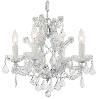 Crystorama 4474-CH-CL-I, 4-Light Mini Chandelier, Polished Chrome