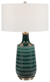 Uttermost Scouts Deep Green Table Lamp