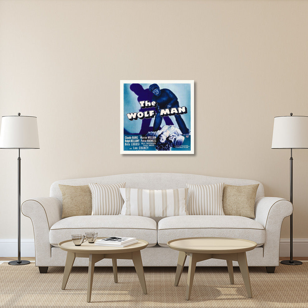"The Wolfman" Stretched Canvas Giclee by Hollywood Photo Archive, 36x36"