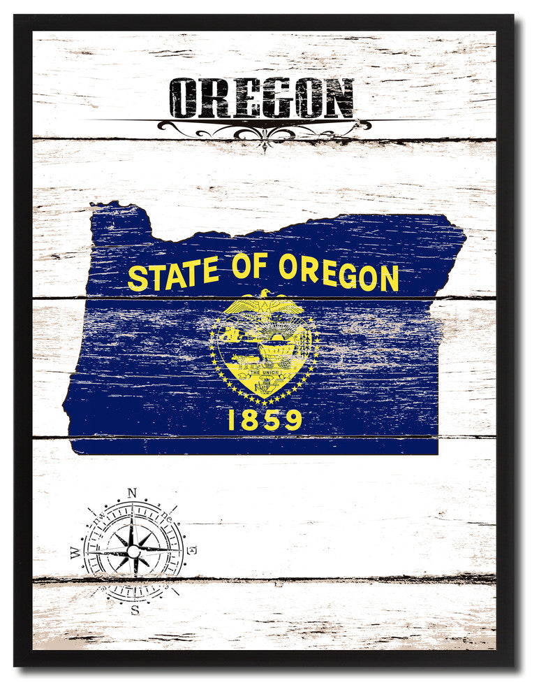 Oregon State Flag Canvas, 13"x17"