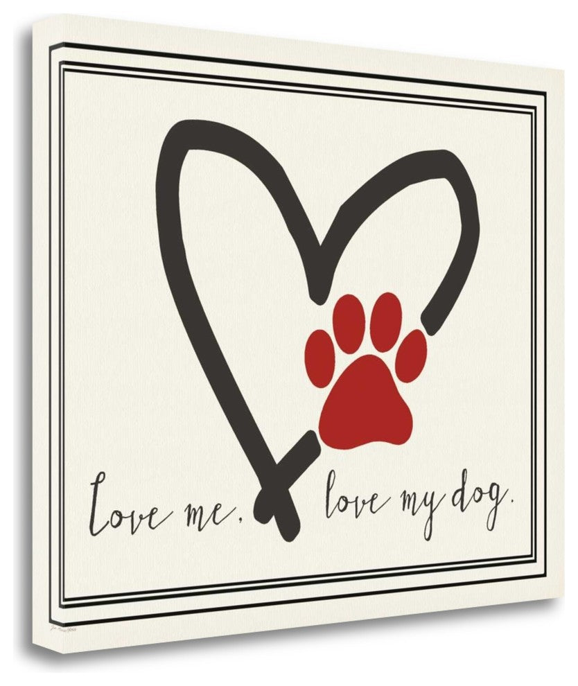 "Love Me Dog" By Jo Moulton, Giclee Print on Gallery Wrap Canvas, Ready to Hang