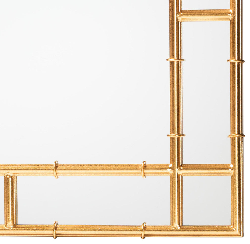 Bedivere Modern Glam and Luxe Antique Goldleaf Metal Accent Wall Mirror