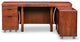 70"� Modern Quincy Light Cherry Wood Desk Rolling Return Storage Keyboard Tray