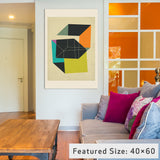 "Cubes V" Print by Jazzberry Blue, 18"x12"x1.5"