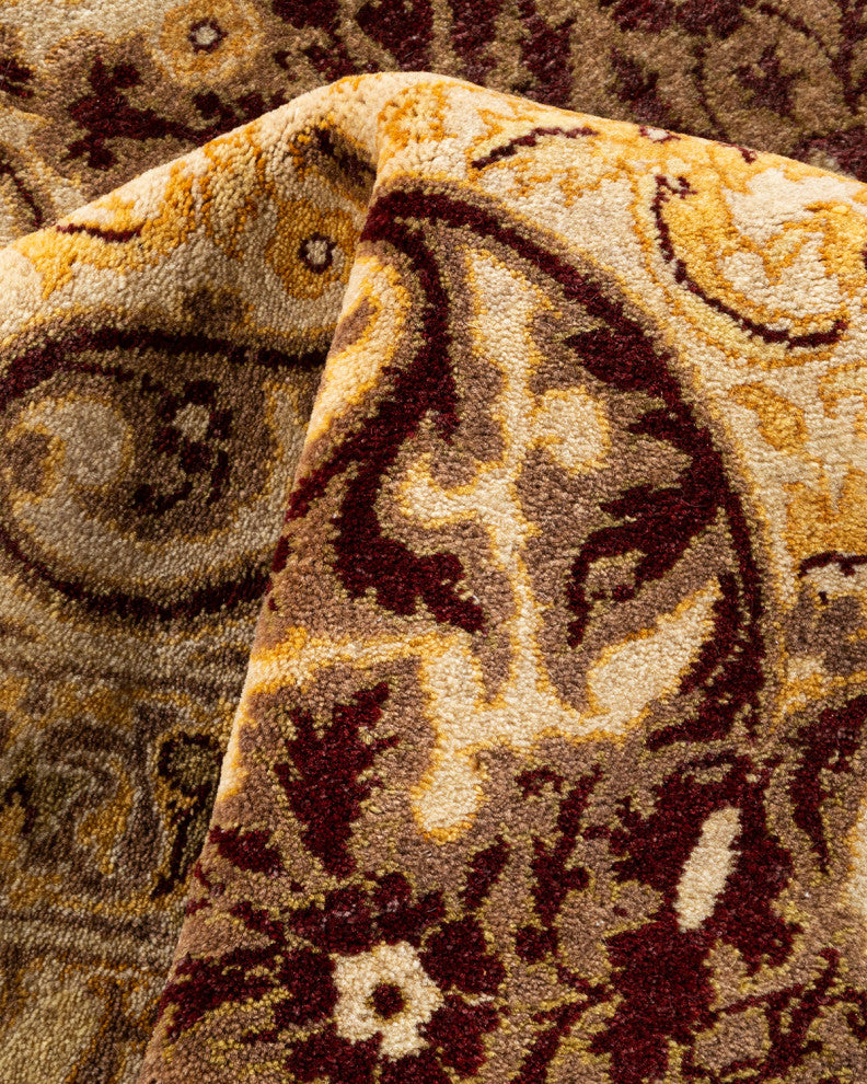 Mogul, One-of-a-Kind Hand-Knotted Area Rug Brown, 9' 4 x 12' 7