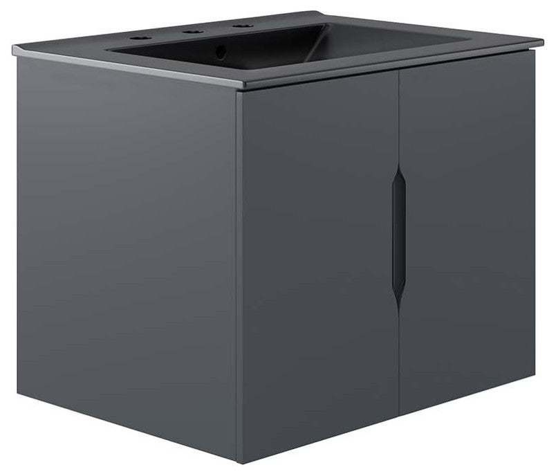 Vitality 24" Bathroom Vanity, Gray Black