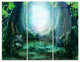 "Romantic Blue Forest View" Photo Metal Wall Art, 3 Panels, 36"x28"