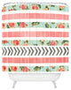 Allyson Johnson Floral Stripes And Arrows Shower Curtain