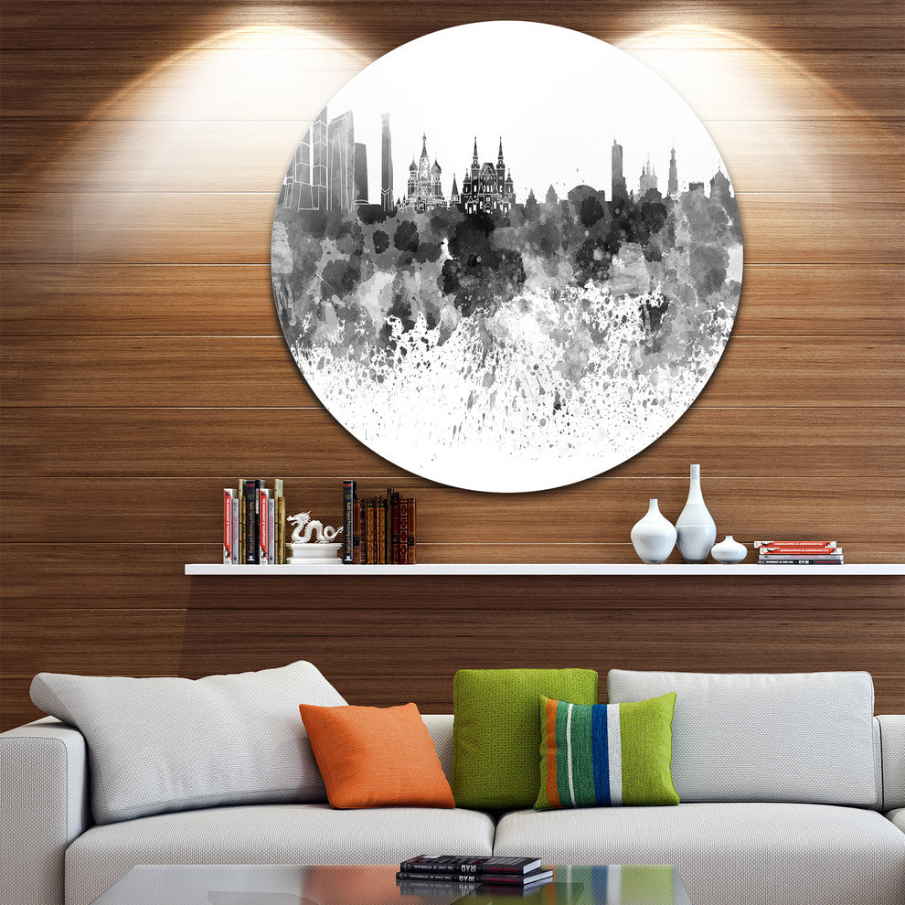 Moscow Skyline, Cityscape Round Wall Art, 36"