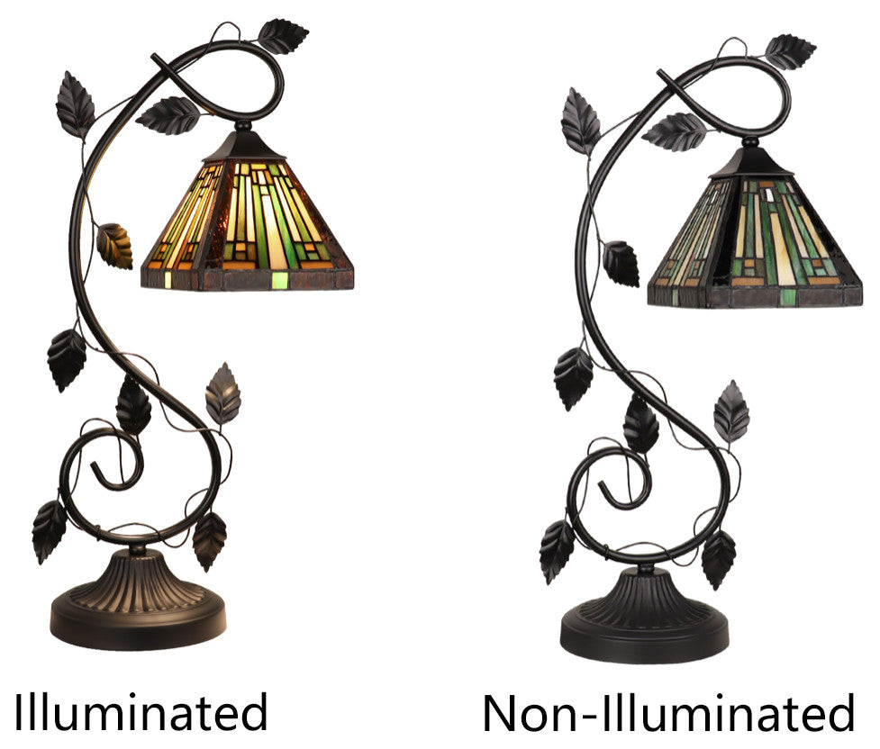 Innes Tiffany 1-Light Mission Accent Table Lamp 6" Shade