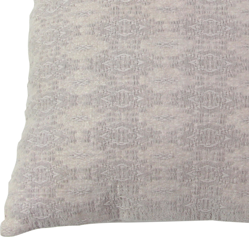 Beige Throw Pillow With Ikat Pattern, 20"x20"
