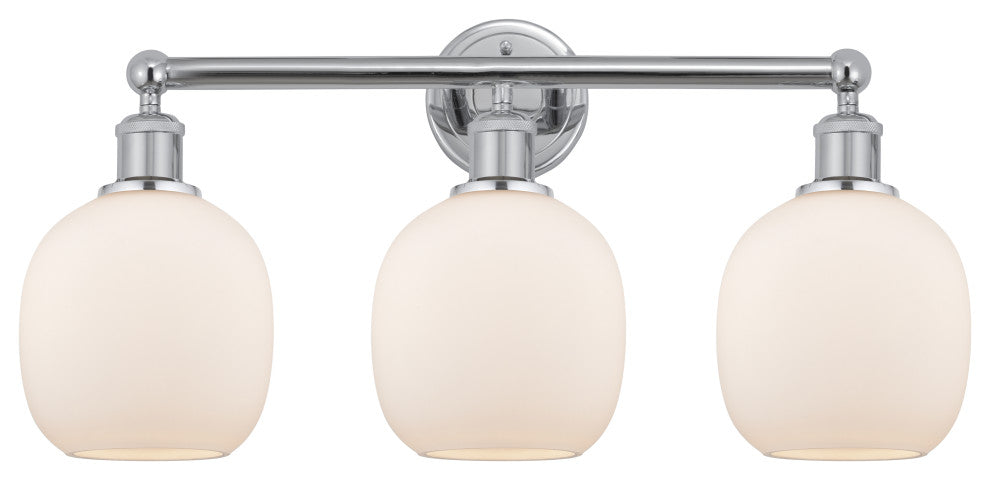 Innovations 616-3W-PC-G101 Belfast 3 Light Bath Vanity Light, Polished Chrome