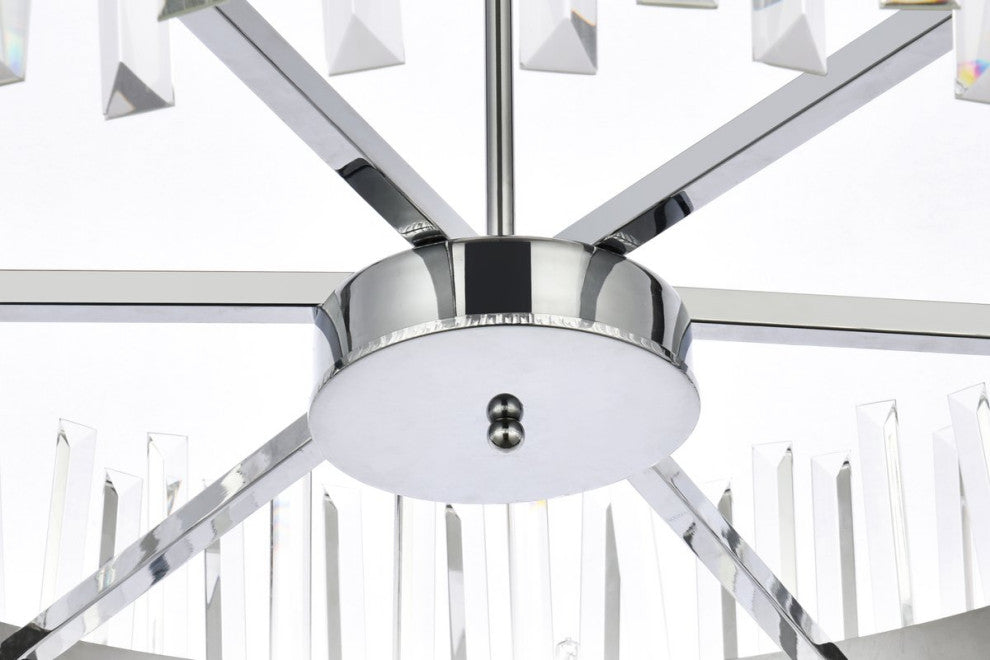 Modern Chrome 16-Light Chandelier