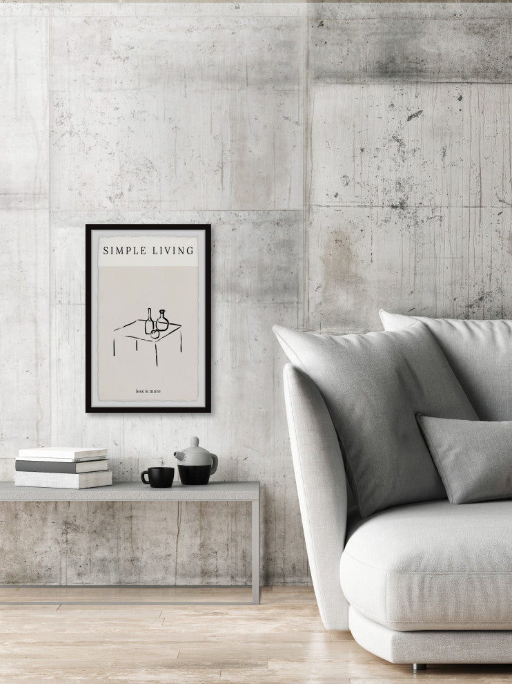 "Simple Living" Framed Painting Print, 8x12