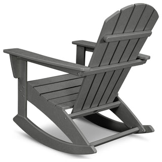 POLYWOOD Nautical Adirondack Rocking Chair, Sand