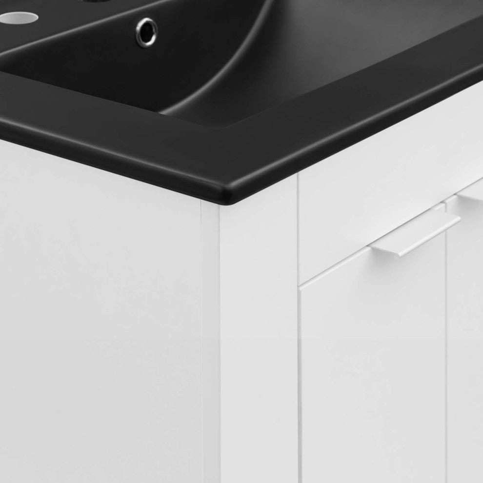 Maybelle 24" Bathroom Vanity - White Black